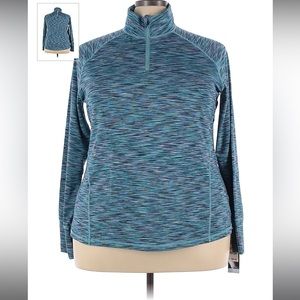 Ideology WOMANS PLUS 3/4 zip pullover top